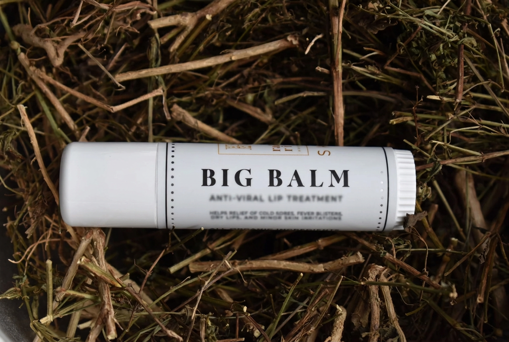 Big Balm photo with the smaller label description blurred