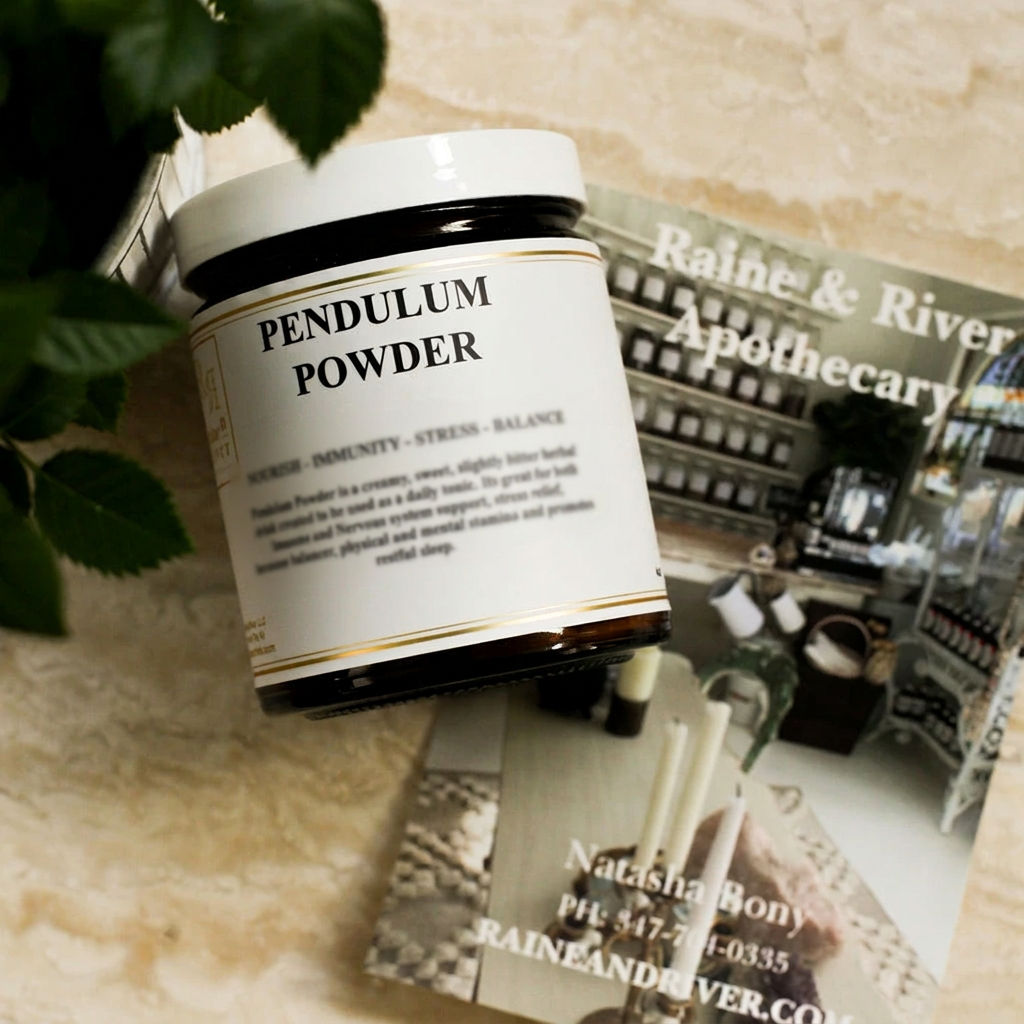 Pendulum Powder photo with the smaller label description blurred