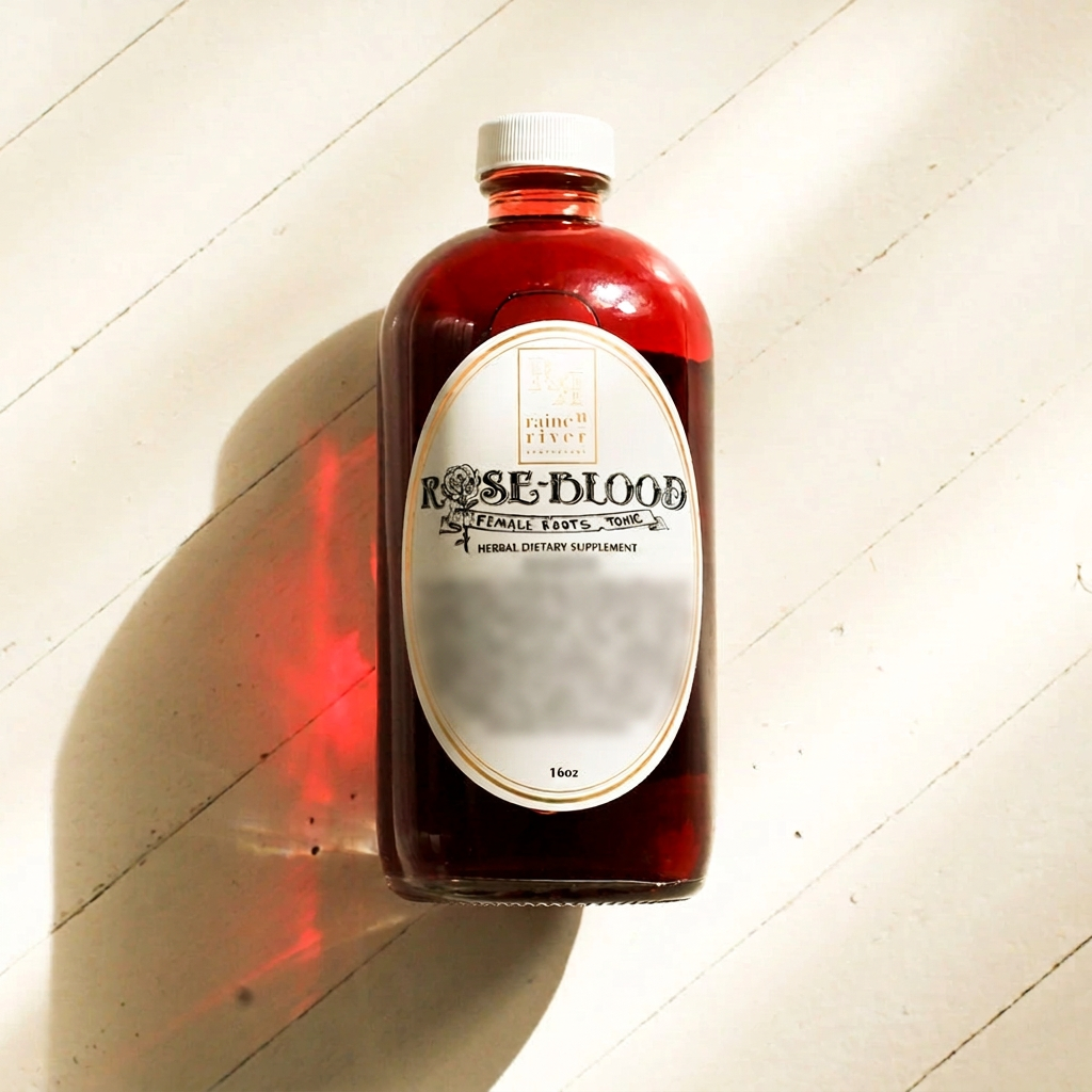 Rose Blood photo with stronger blur over the benefits